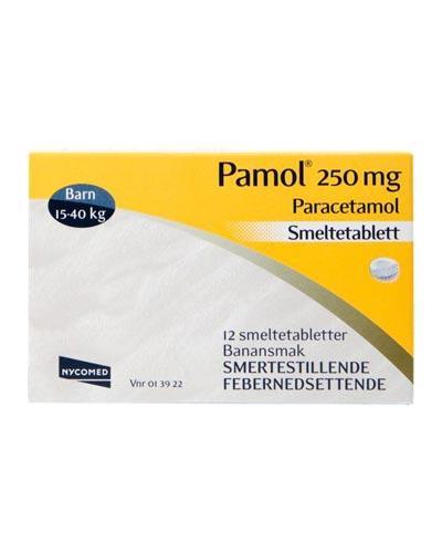 Pamol 250mg smeltetabletter, 12stk
