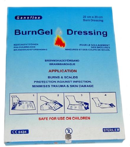 Sanoflex burngelbandasje 20x20cm, 1 stk