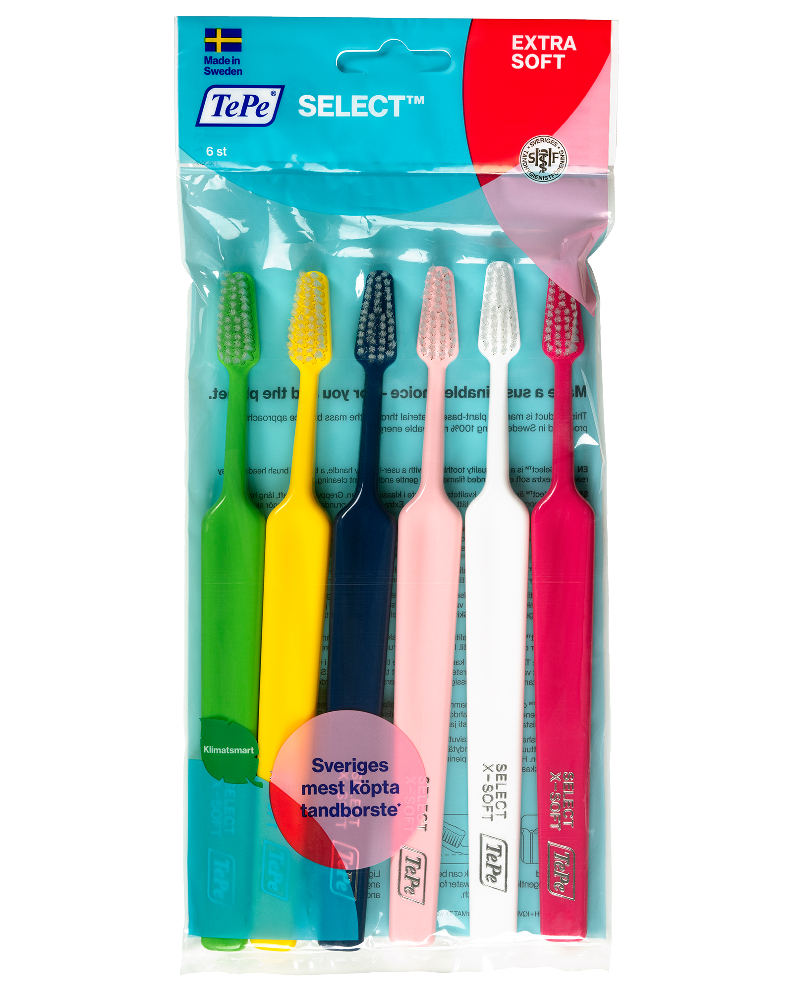 Select Extra Soft tannbørste, 6 stk