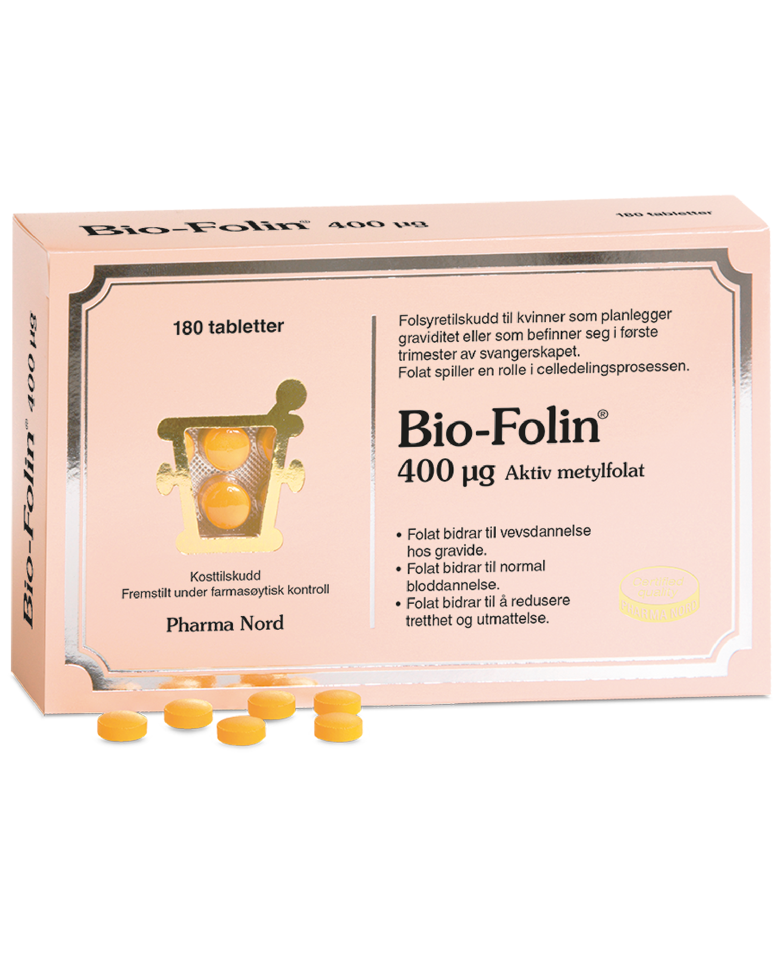 Bio-Folin 400 µg tabletter 180 stk - Apotek 1