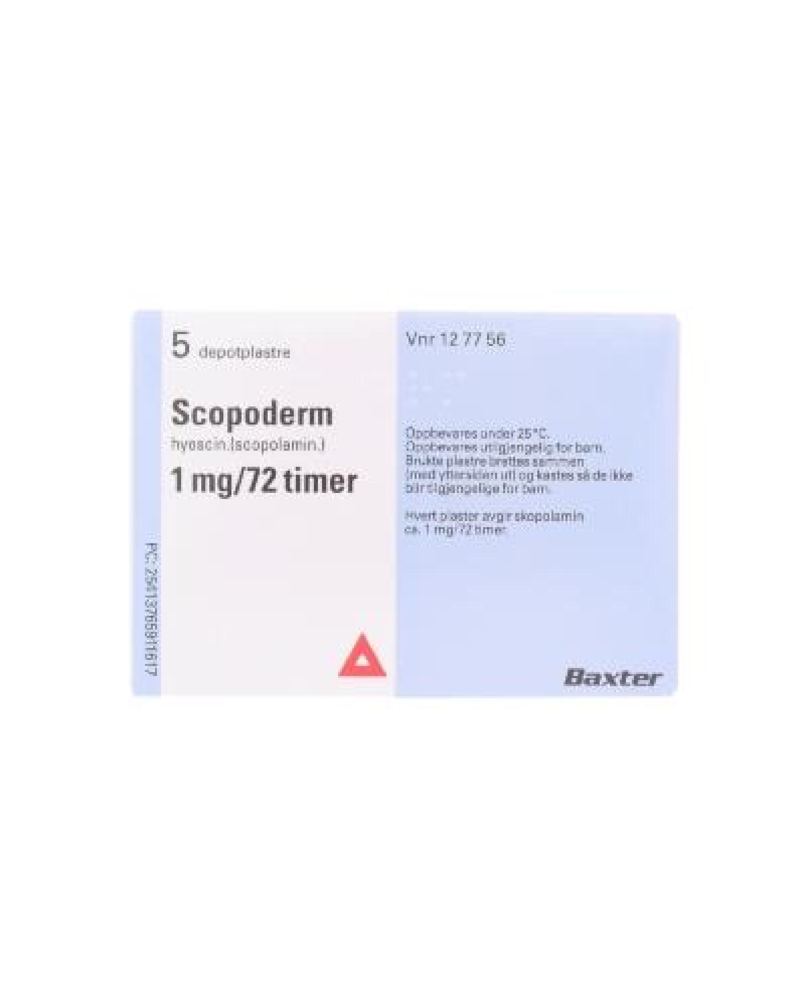 Scopoderm depotplast 1mg/72t 5 STK - Apotek 1