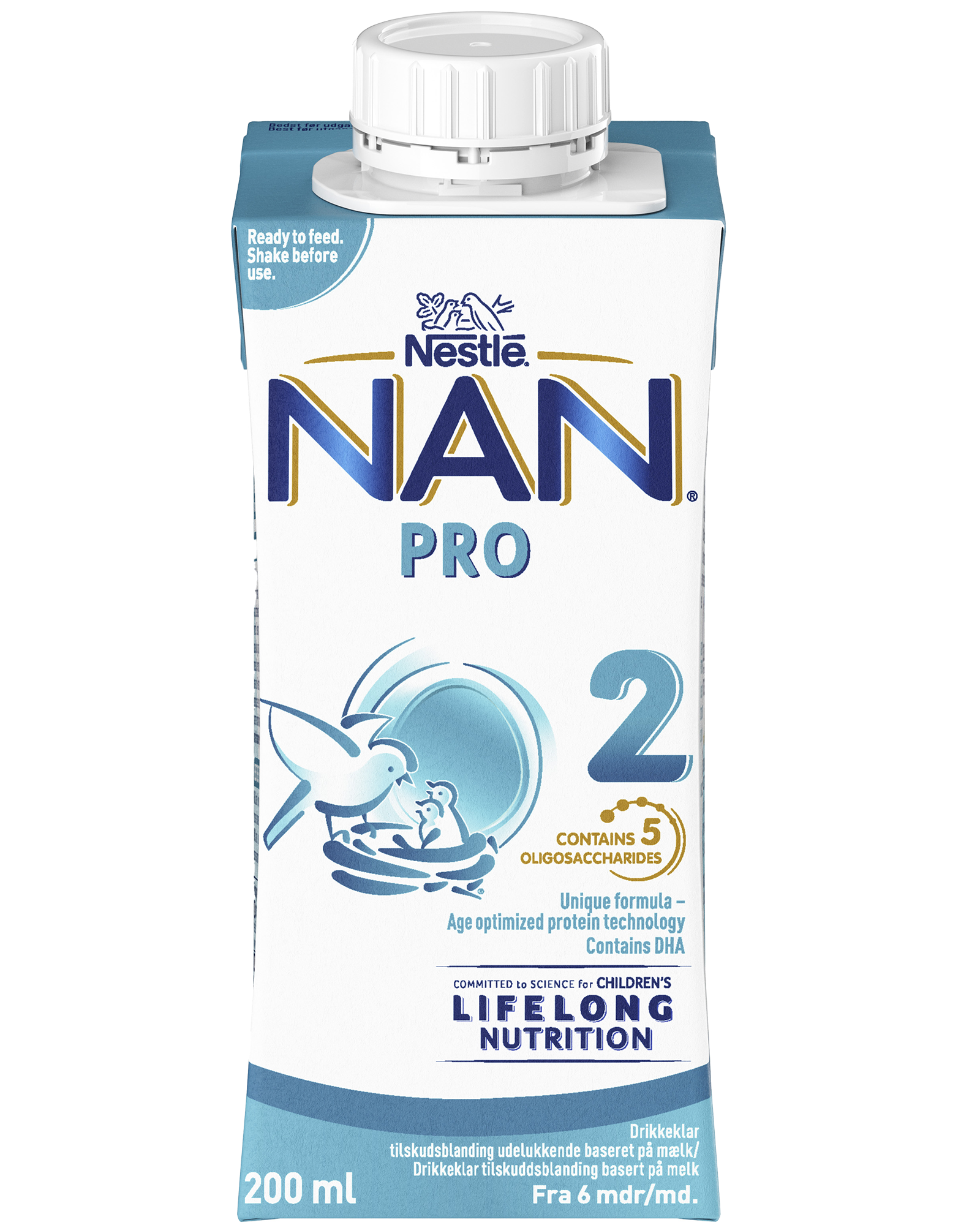 NAN PRO 2 tilskuddsblanding drikkeklar 200 ml