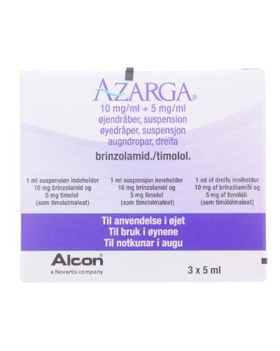 energi cylinder telefon Azarga Øyedråper, suspensjon 10 mg/5 mg 3x5ml - Apotek 1