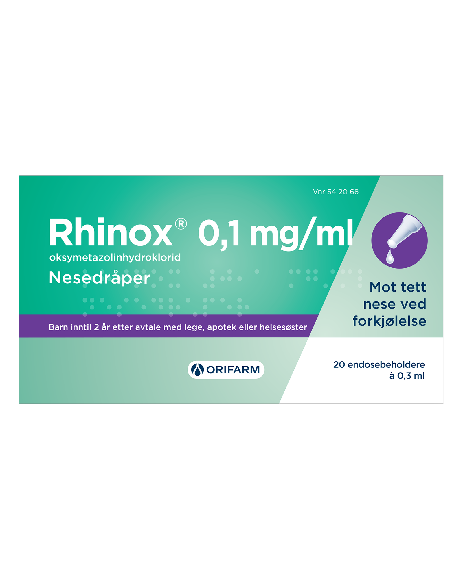 0,1 mg/ml nesedråper endosebeholder 20x0,3 ml