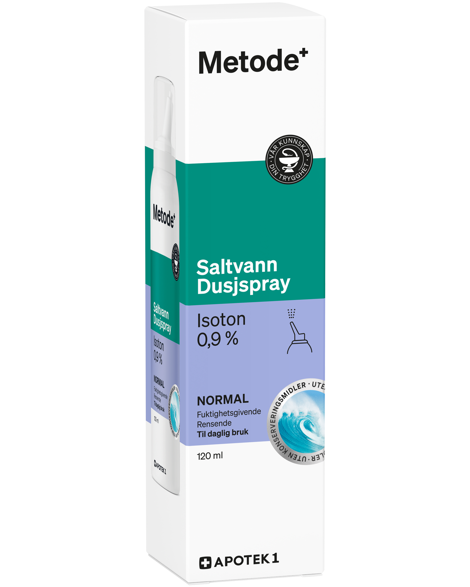 Metode isoton saltvannsdusj 0,9% 120 ml - Apotek 1