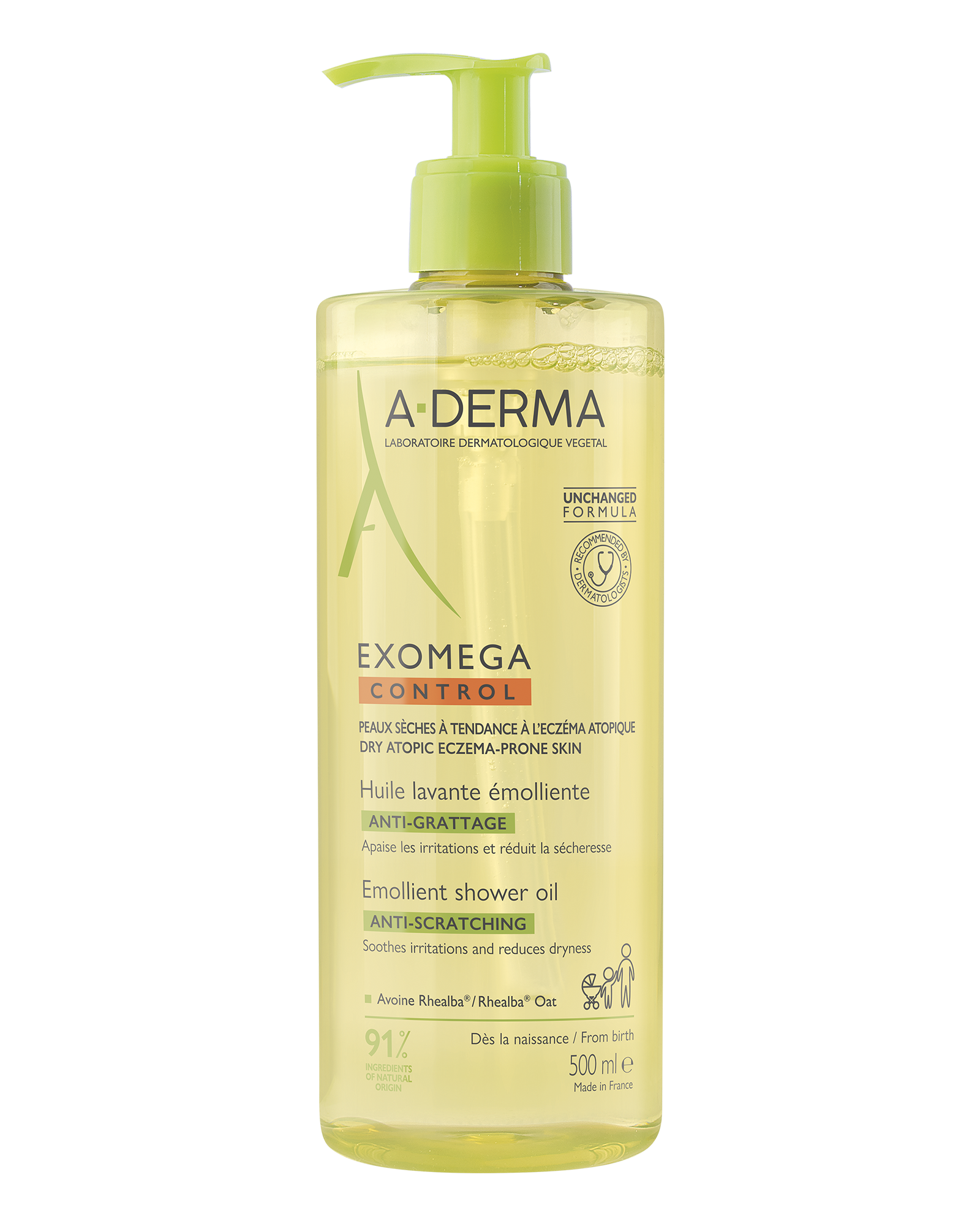 A-Derma Exomega Control dusjolje 500 ml - Apotek 1
