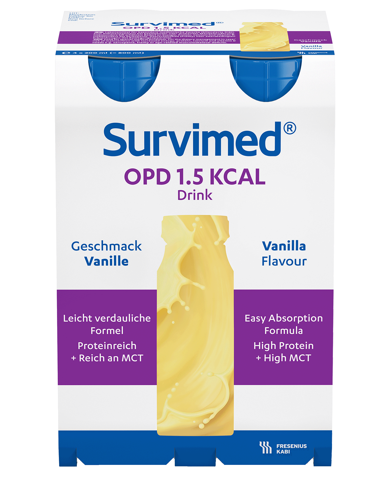 Survimed OPD 1.5 KCAL Drink næringsdrikk vanilje 4x200 ml - Apotek 1