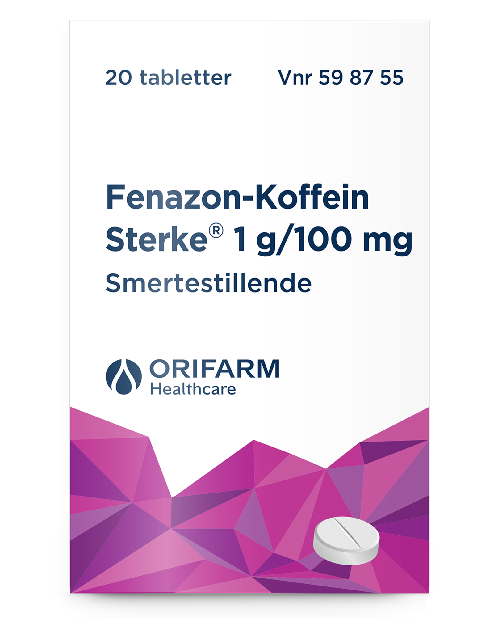 Fenazon-Koffein Sterke 1 g/100 mg tabletter 20 stk - Apotek 1
