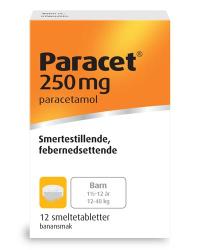 Paracet 250mg Stikkpiller 1 5 9 Ar 10stk Apotek 1