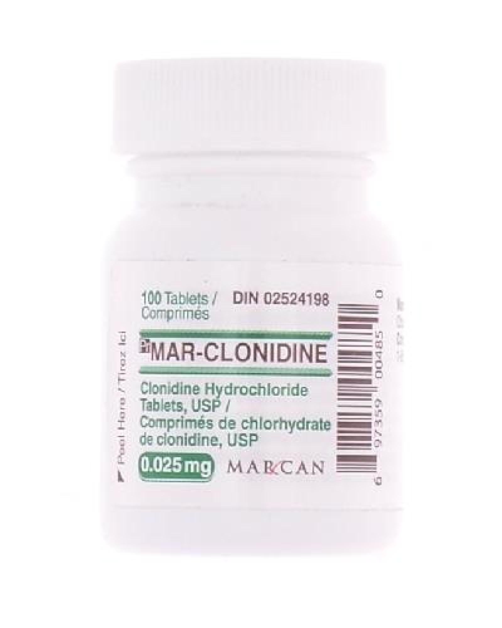 Mar clonidine 0 025mg tabletter 100 stk apotek 1