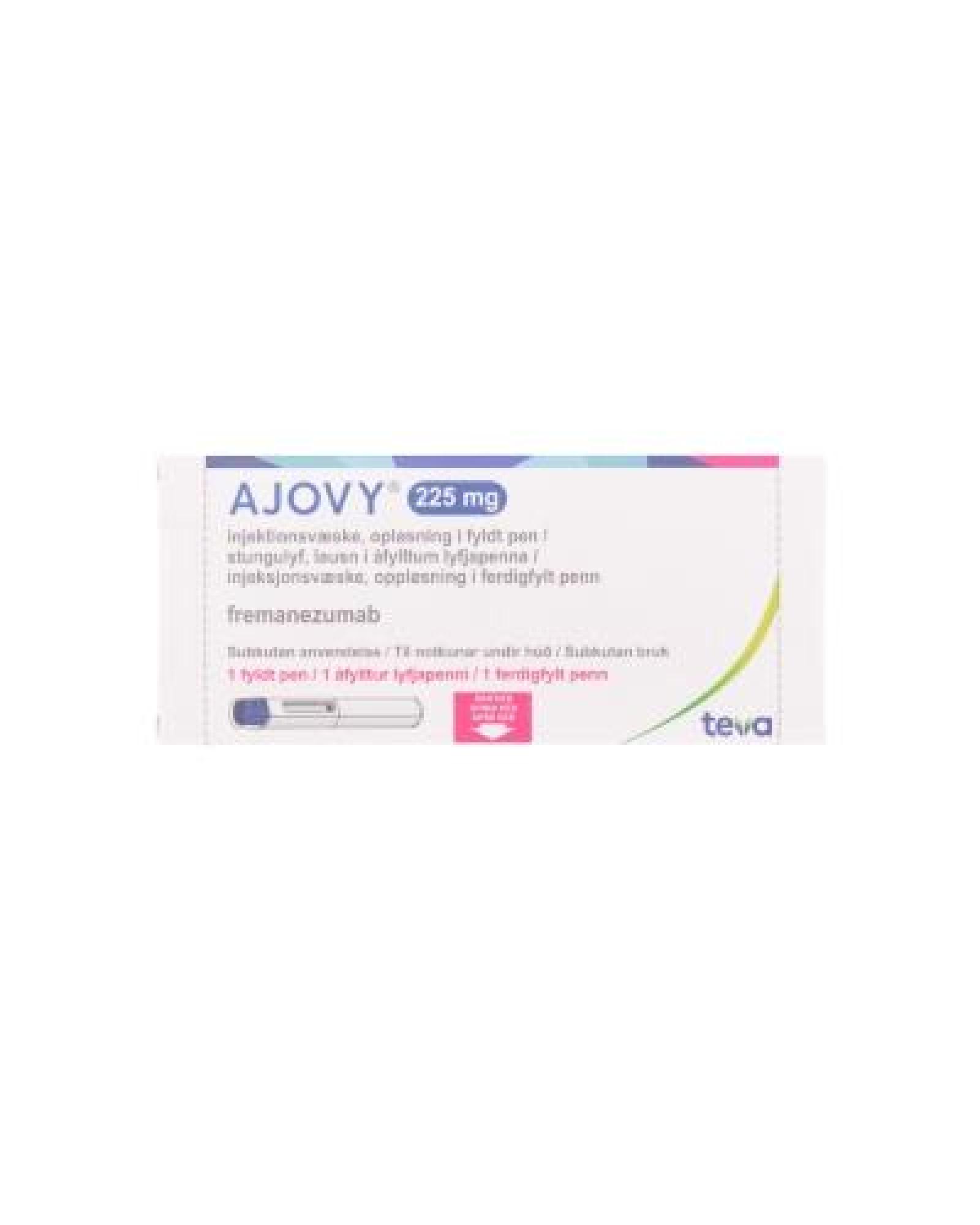 Ajovy inj 225mg/penn Apotek 1