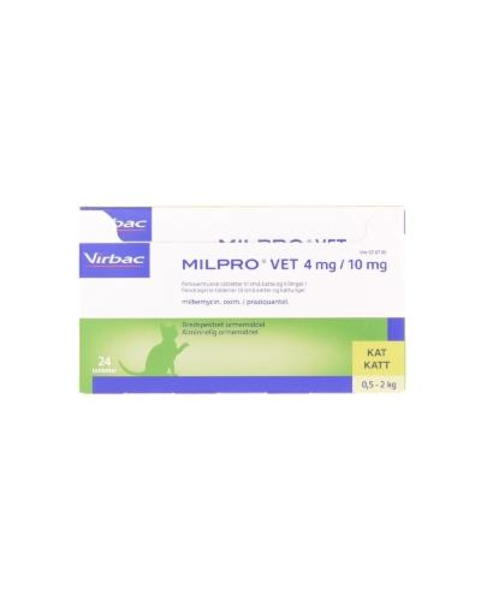 Milpro vet tab 4/10mg kattung 24 ENPAC - Apotek 1