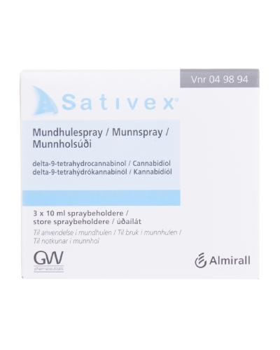 Sativex Munnspray 27 mg/ml/25 mg/ml 3x10 ml - Apotek 1