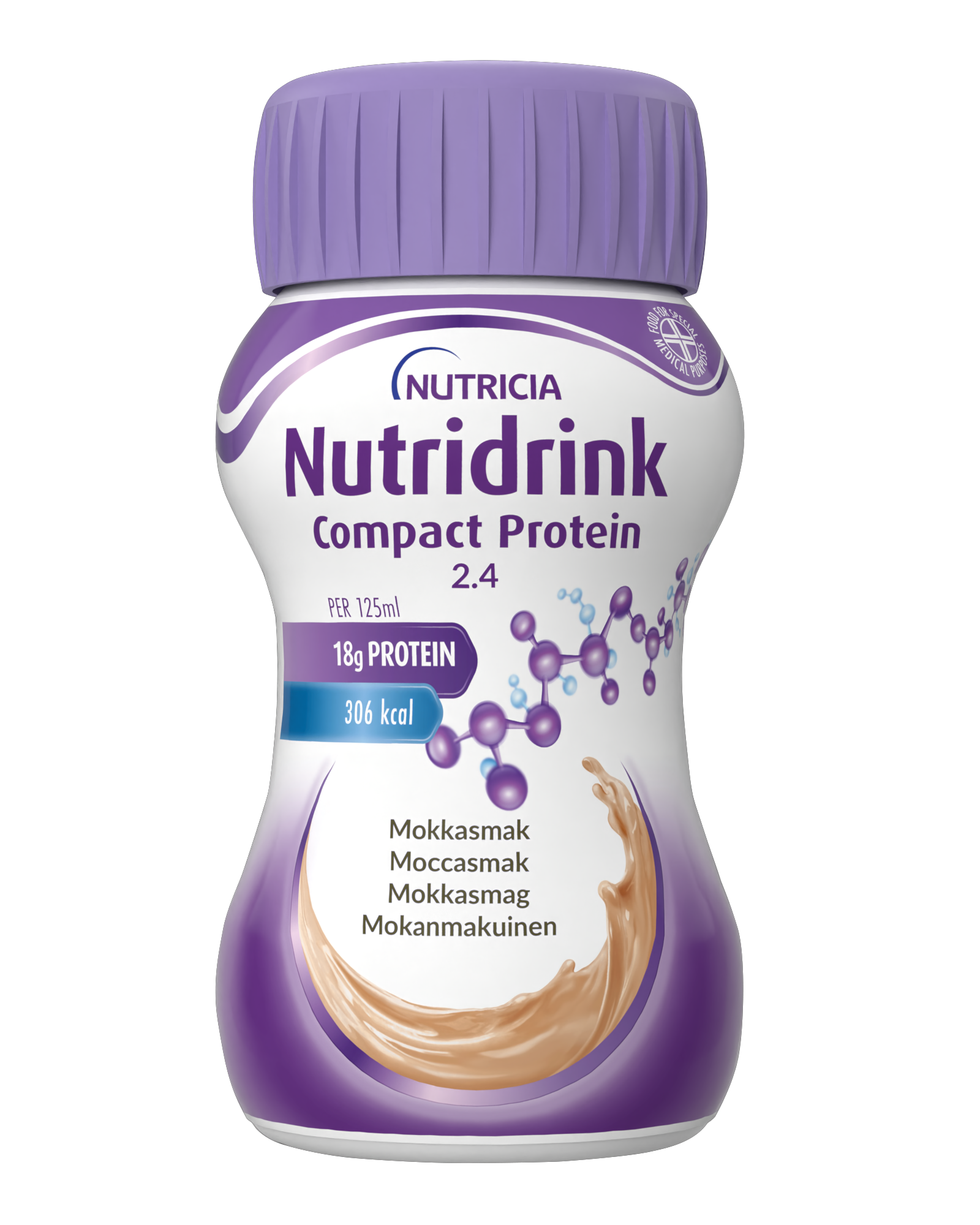 Nutridrink Compact Protein næringsdrikk kaffe/mokka 4x125 ml - Apotek 1