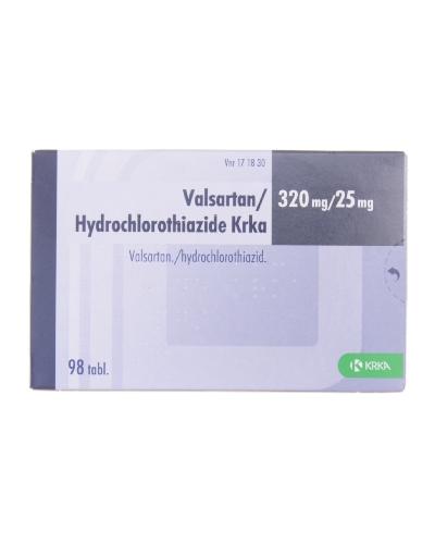 Valsartan/Hydrochlorothiazide Krka 320 mg/25 mg filmdrasjerte tabletter ...