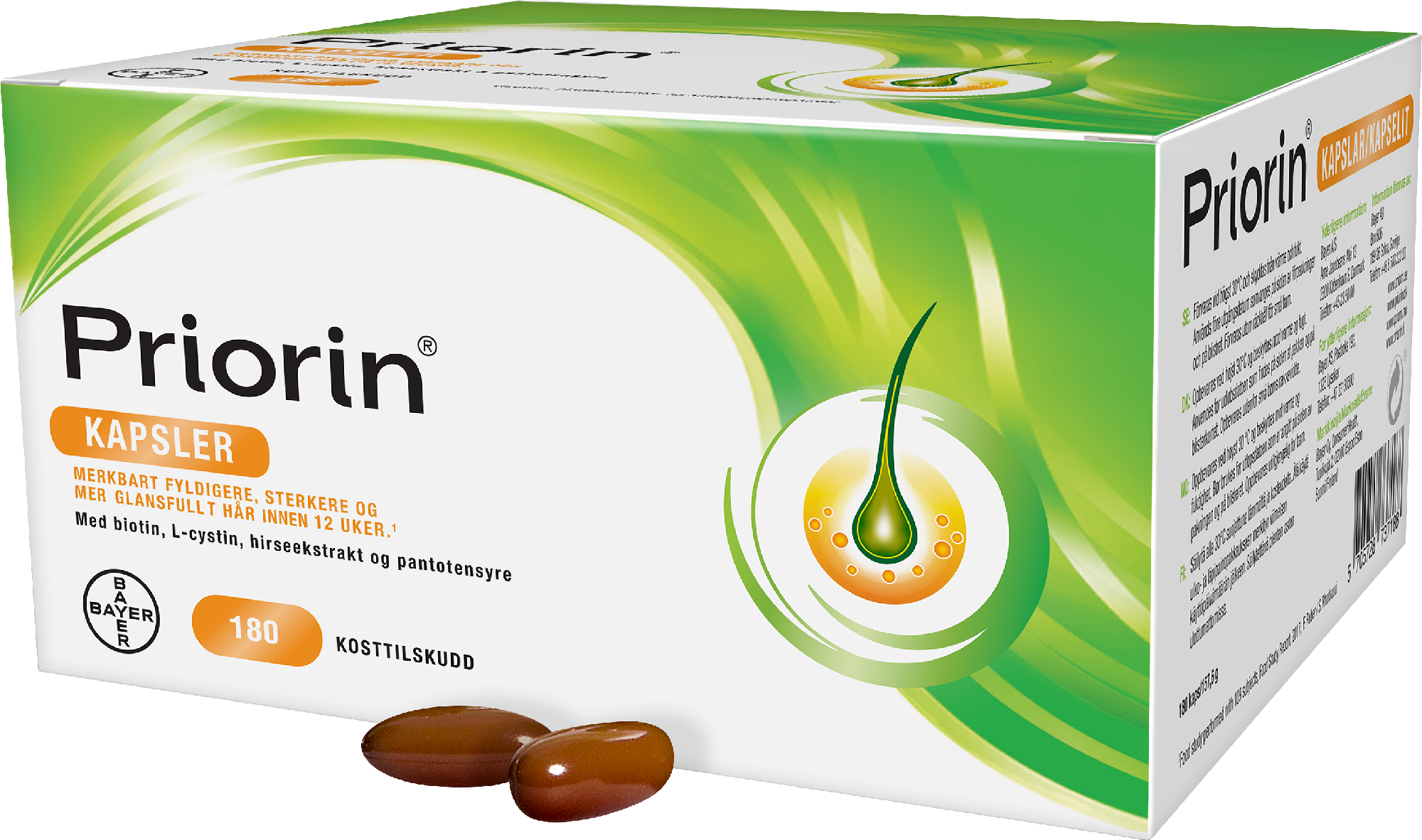 Priorin kapsler 180 stk - Apotek 1