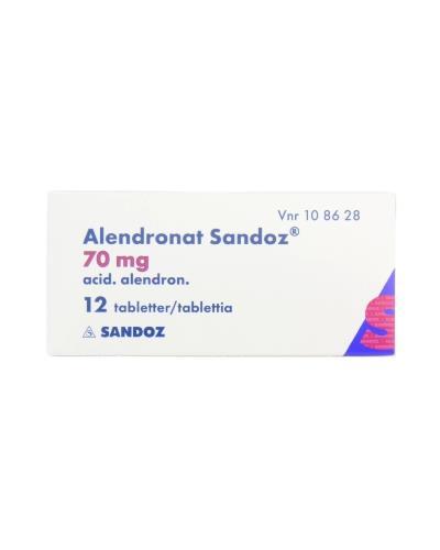 Tæt Empirisk hvad som helst Alendronat Sandoz 70 mg filmdrasjerte tabletter 12stk - Apotek 1