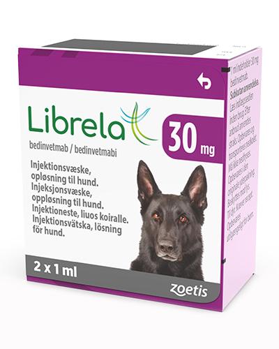 Librela vet 30mg/ml injeksjonsvæske, oppløsning til hund hetteglass 2x1