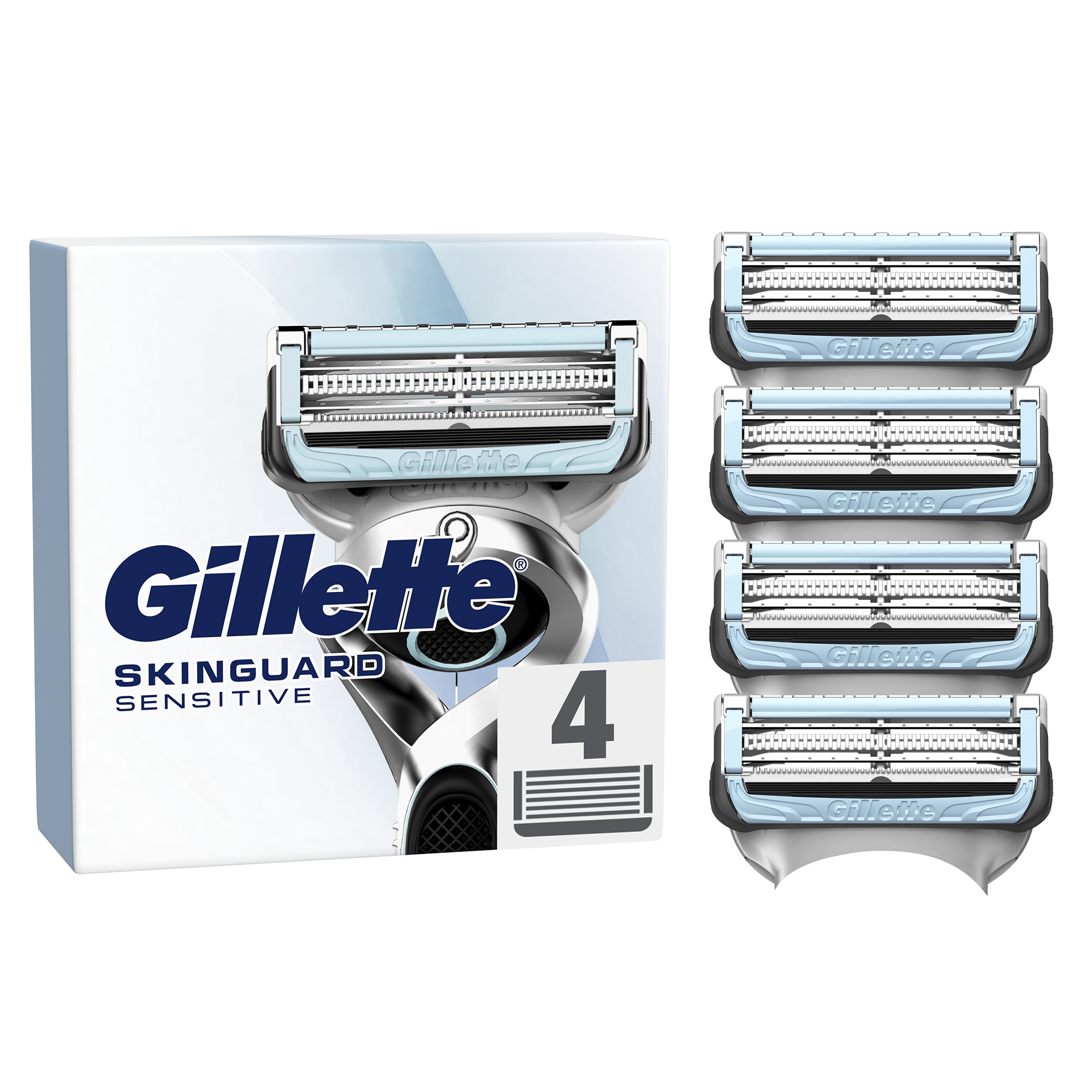 Gillette Skinguard Sensitive barberblader 4 stk - Apotek 1