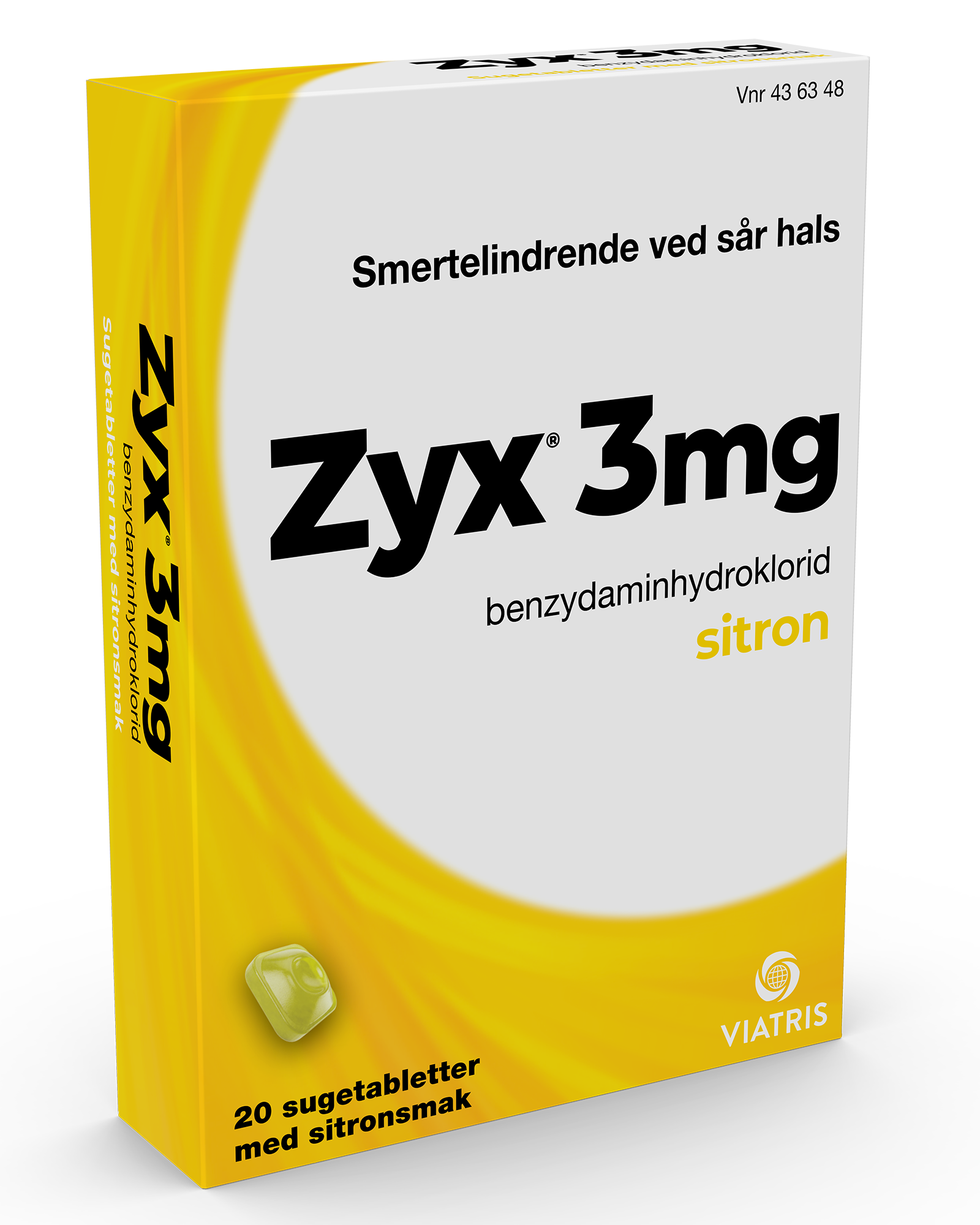 Zyx 3 mg sugetabletter sitron 20 stk - Apotek 1