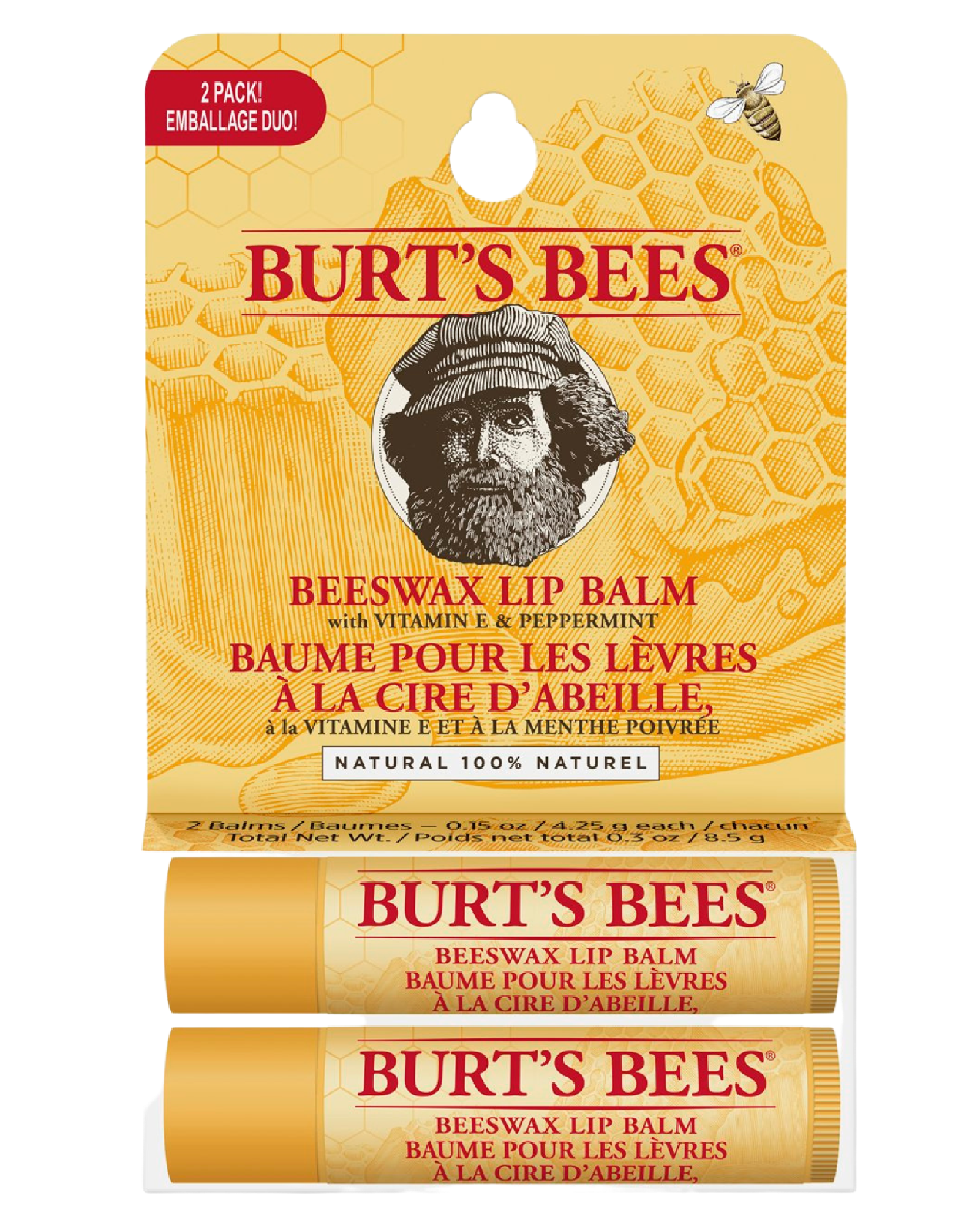 Lip Balm Beeswax Twin Pack 2pcs