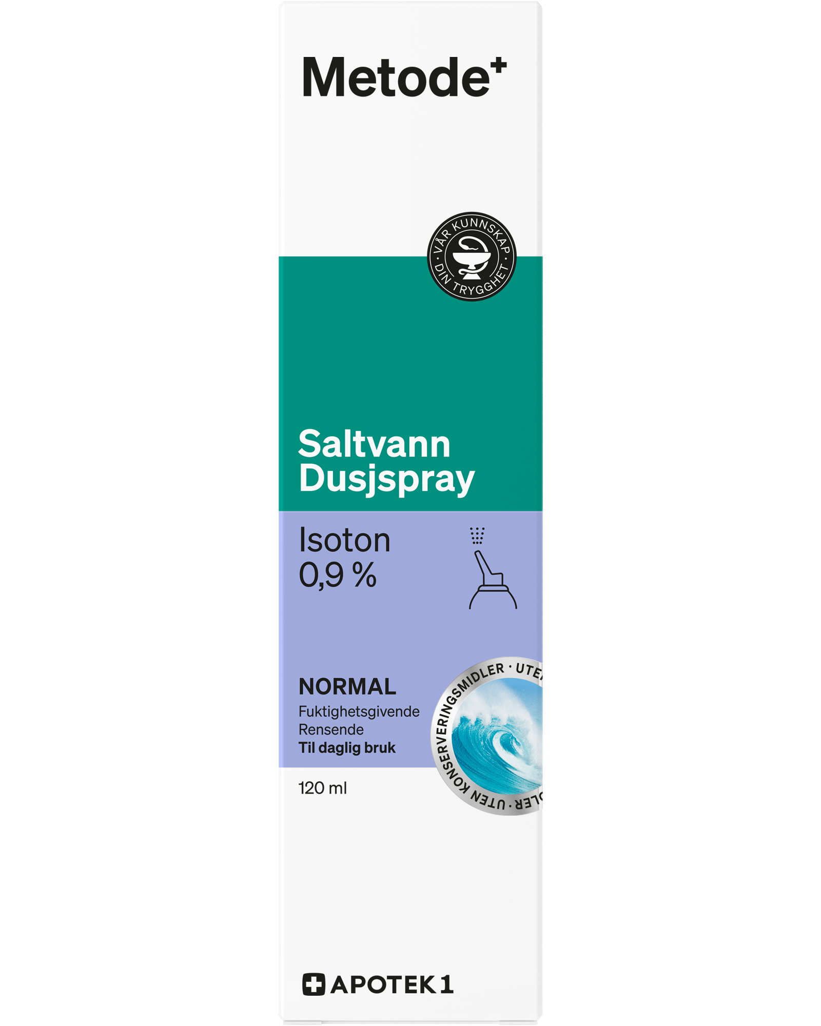 Metode isoton saltvannsdusj 0,9% 120 ml - Apotek 1