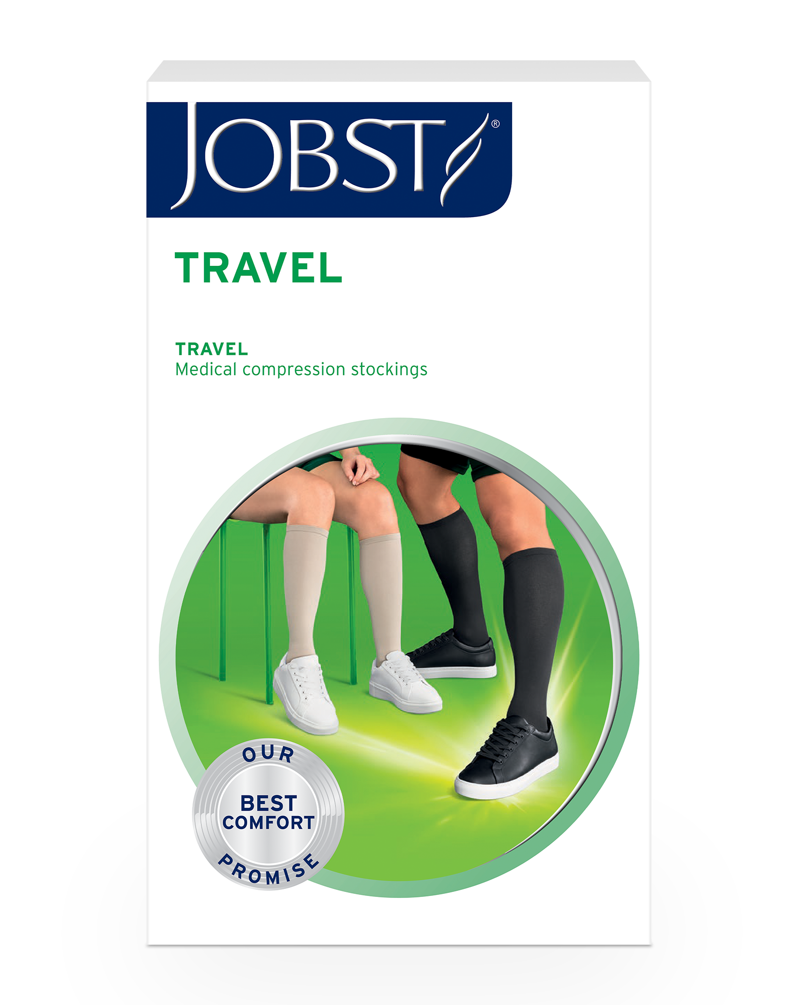 Travel knestrømpe klasse1, Str. 37/38, beige, 1 par