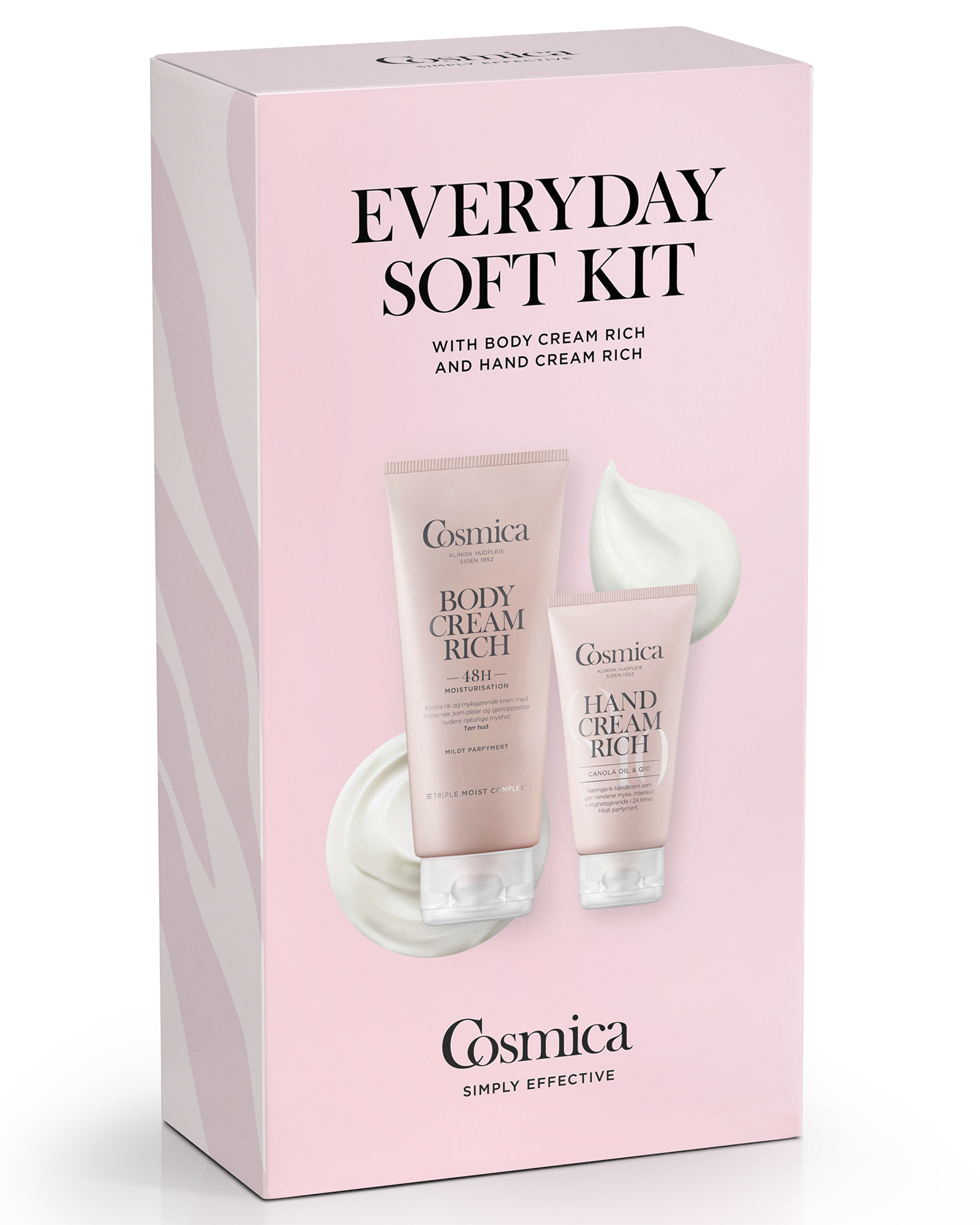 Cosmica Everyday Soft gavesett hånd- og kroppskrem 75 + 200 ml - Apotek 1