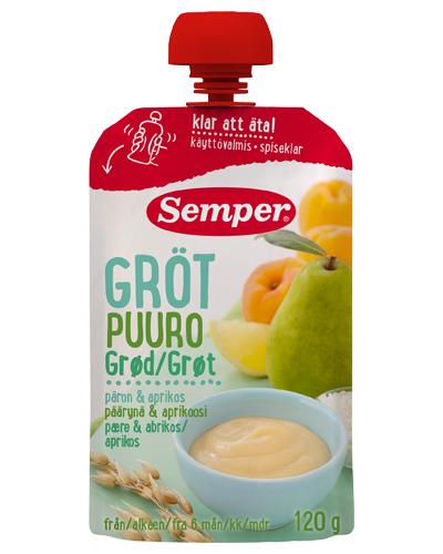 Semper spiseklar grøt pære og aprikos 6mnd 120g - Apotek 1