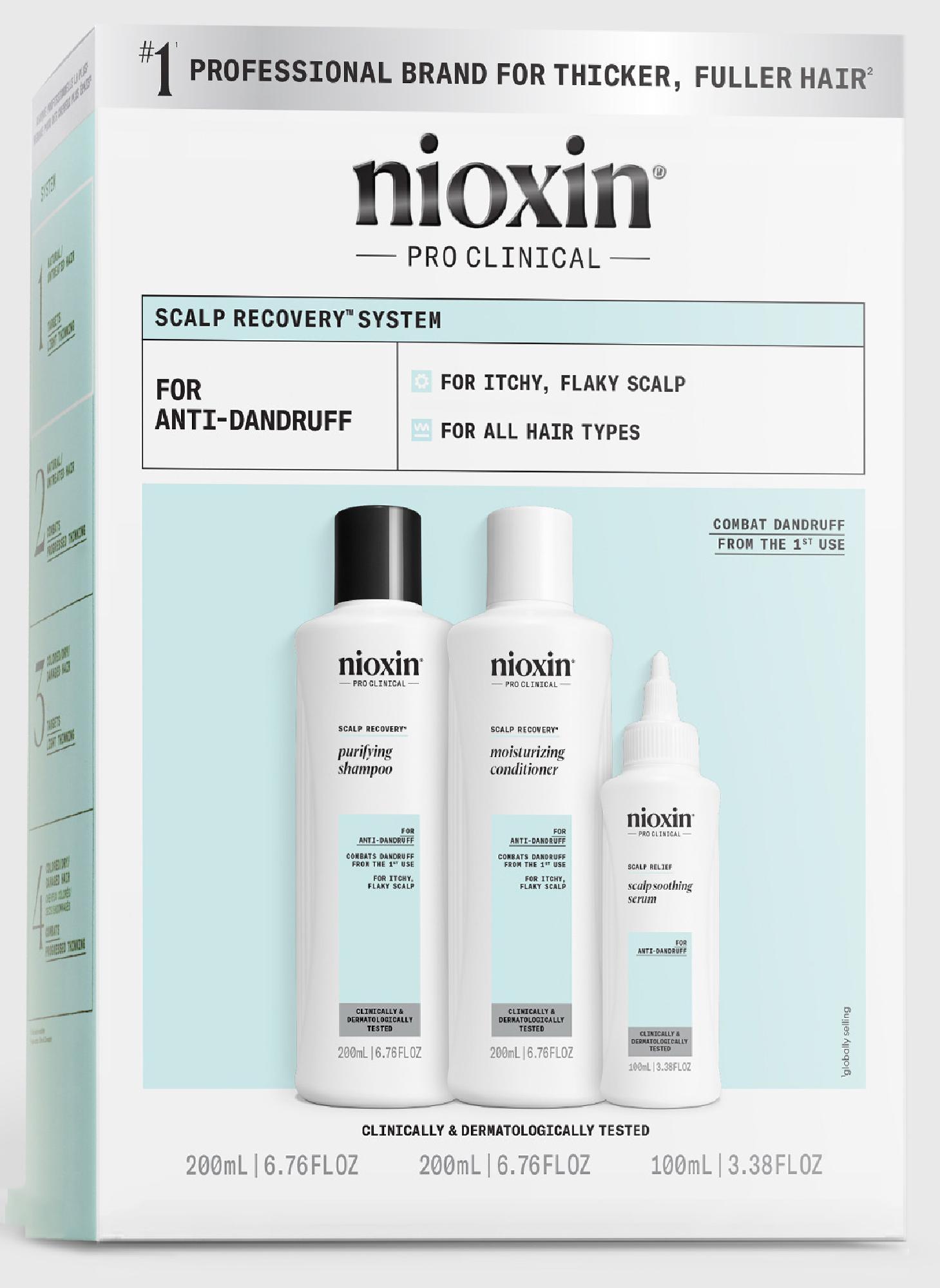 Nioxin Scalp Recovery System hårpleiesett 200+200+100 ml - Apotek 1