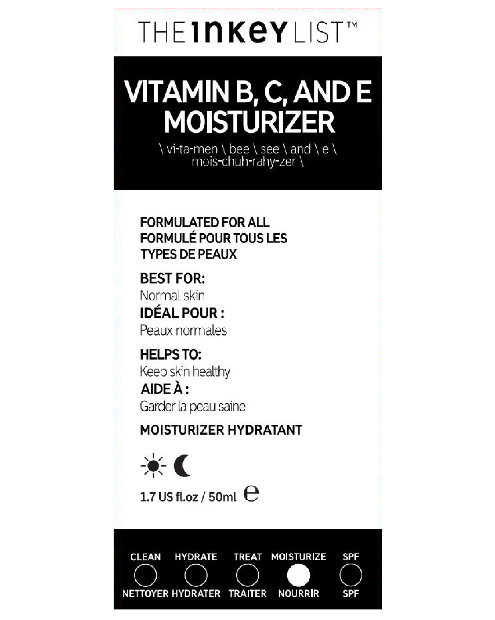 The Inkey List Vitamin B, C and E Moisturizer ansiktskrem 50 ml Apotek 1