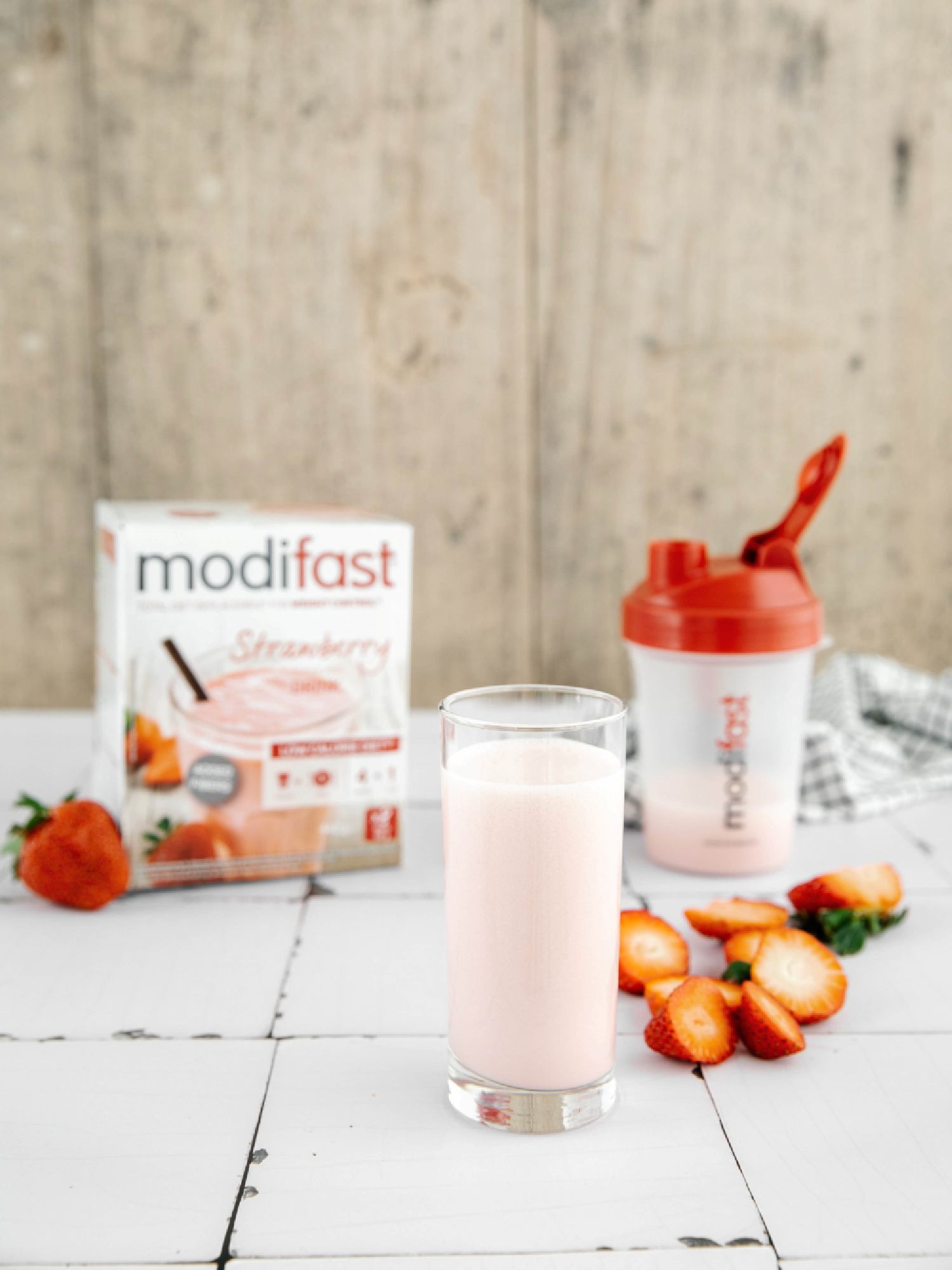 Modifast LCD shake med jordbærsmak 8x55 g - Apotek 1