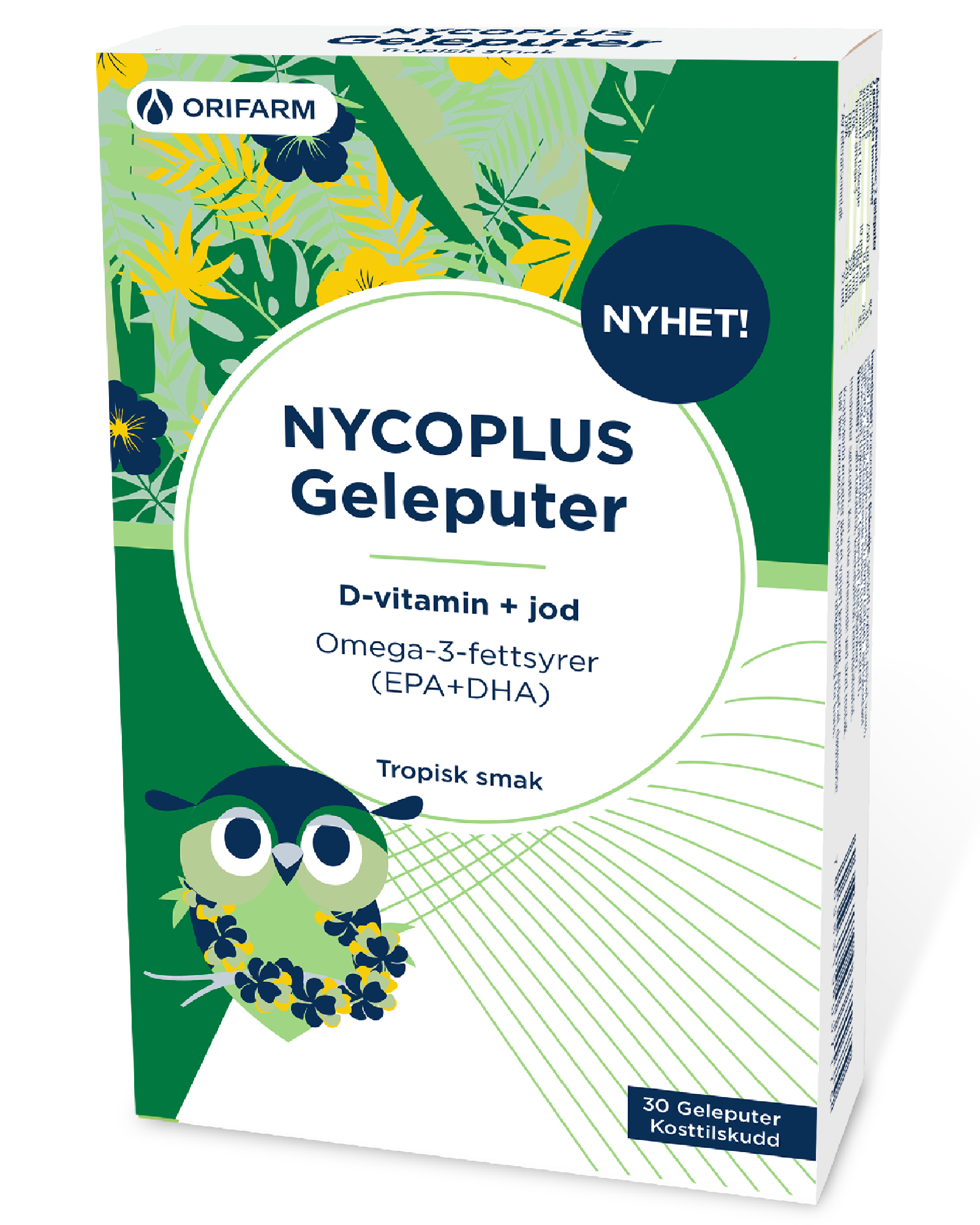 Nycoplus Omega3 geléputer med Dvitamin og jod 30 stk Apotek 1