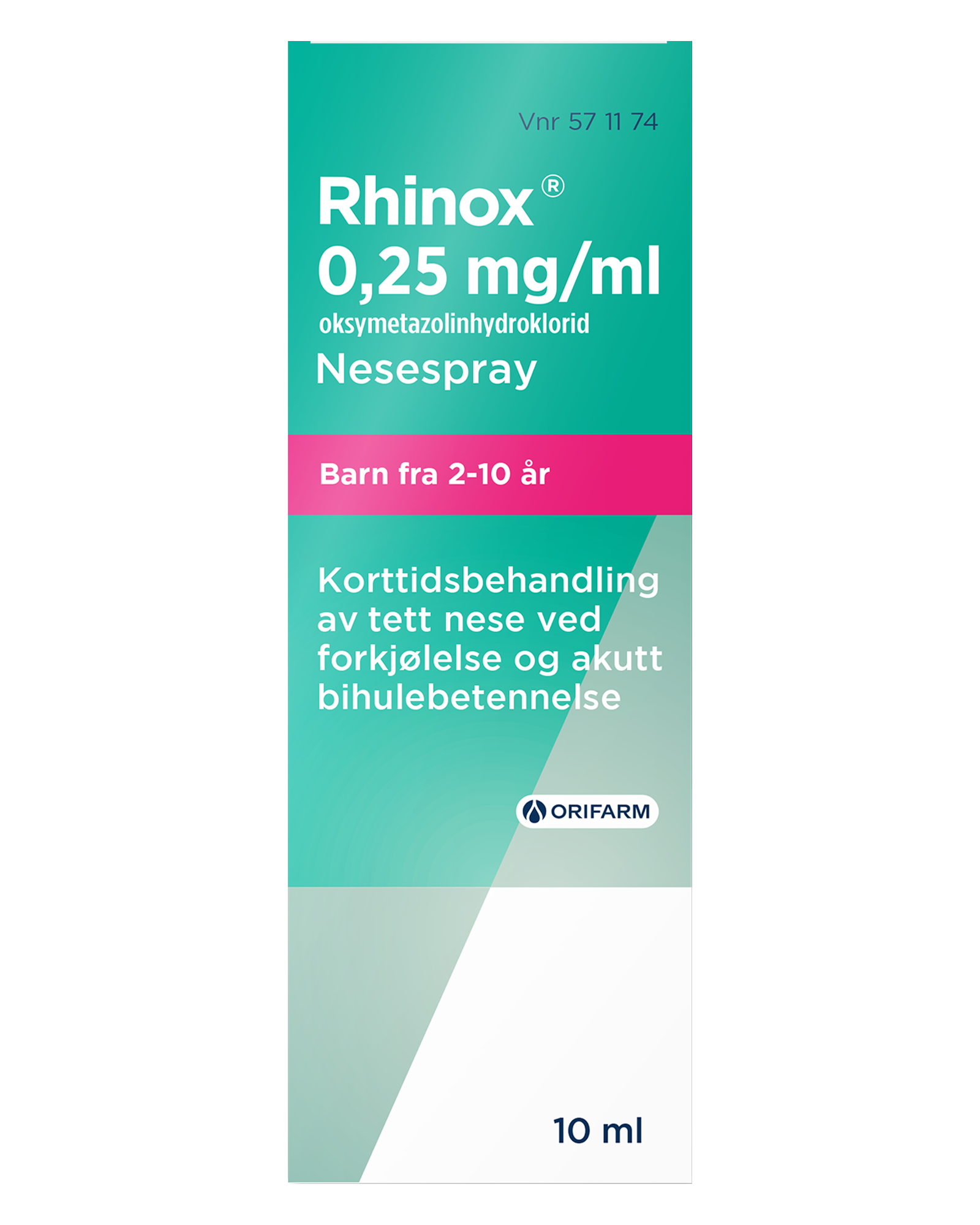 0,25 mg/ml nesespray 10 ml
