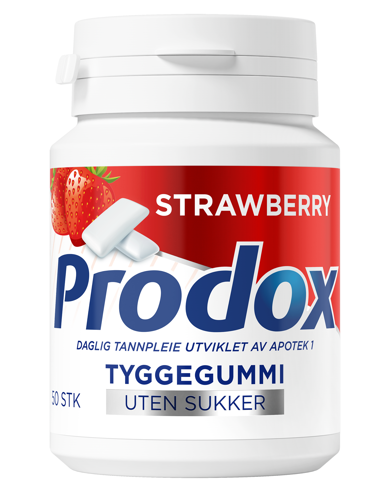 Prodox tyggegummi strawberry 50 stk - Apotek 1