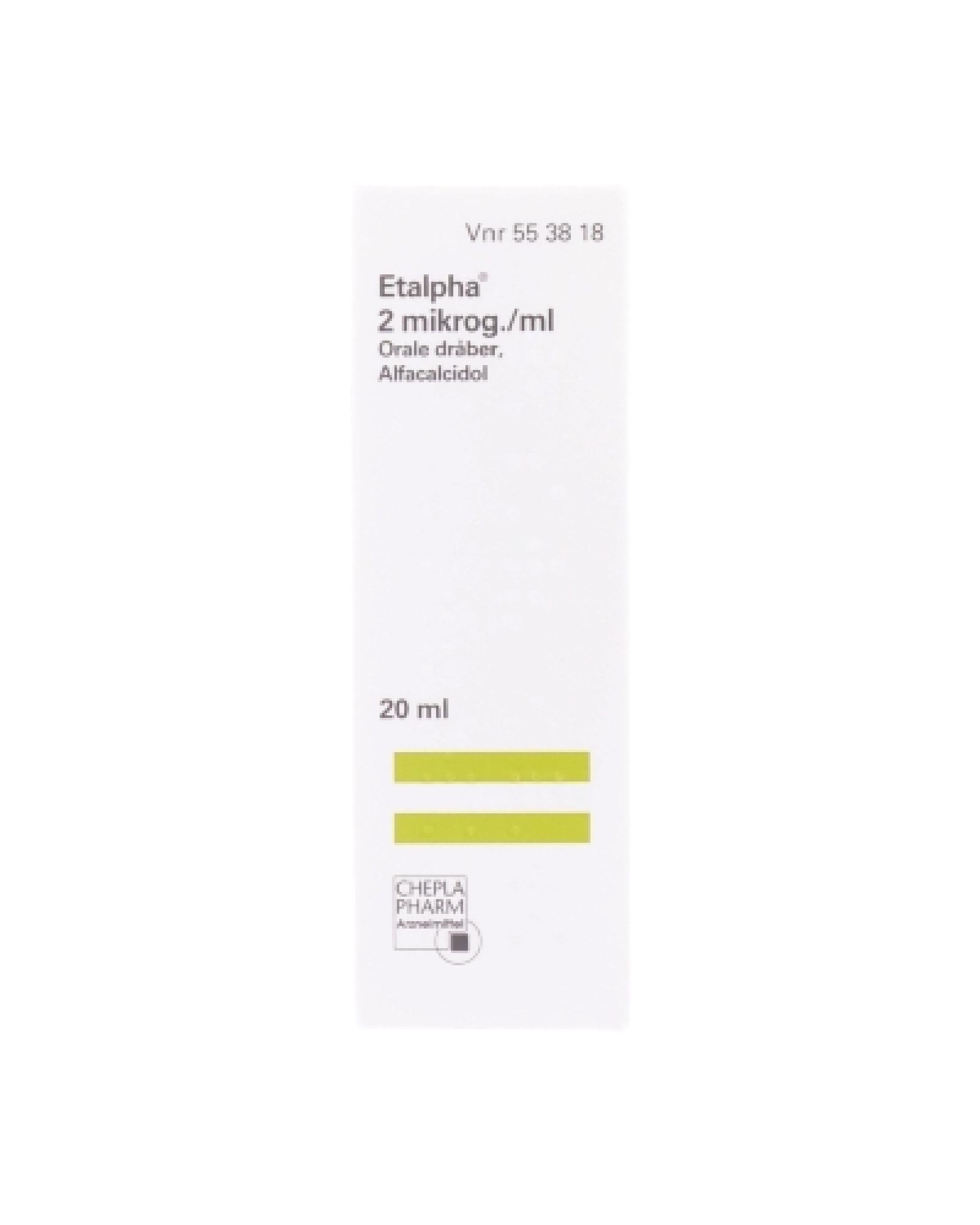 Etalpha dråper 2mcg/ml 20 ml - Apotek 1