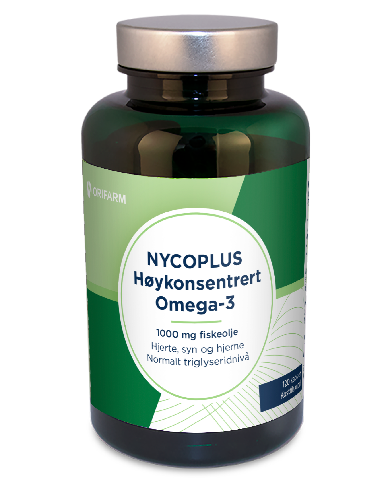 Nycoplus Høykonsentrert omega3 1000 mg kapsler 120 stk Apotek 1