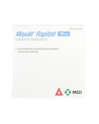 Maxalt Rapitab Smeltetablett 10 mg 3x1 stk - Apotek 1