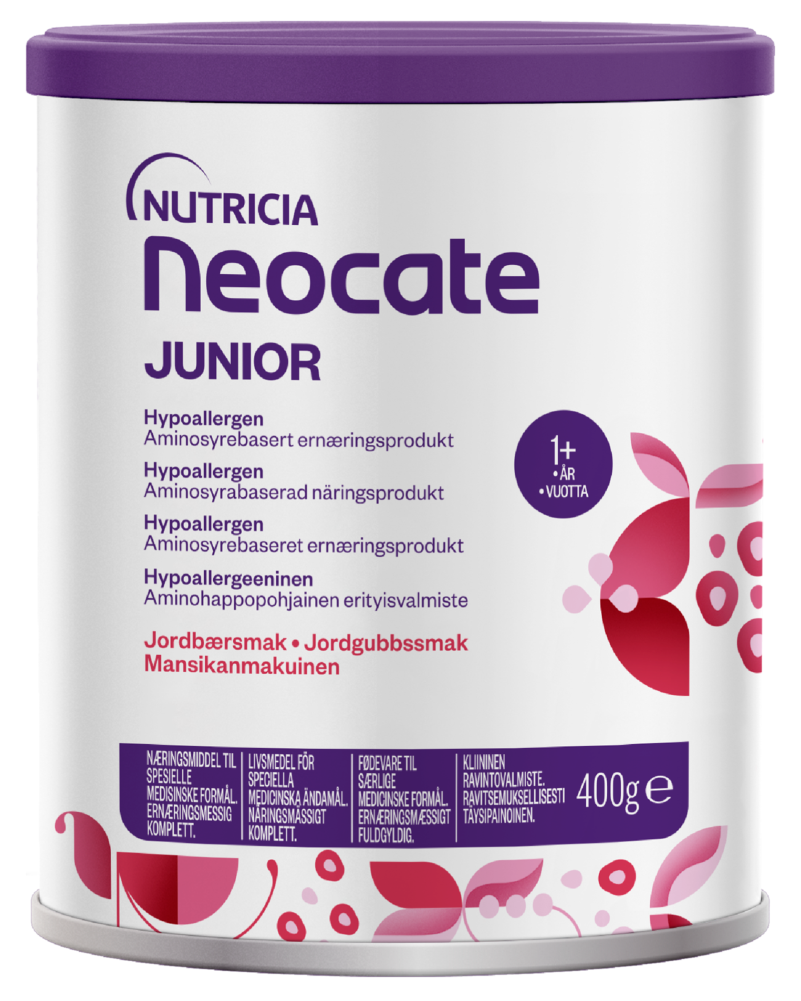 Neocate Junior pulver jordbær 400 g