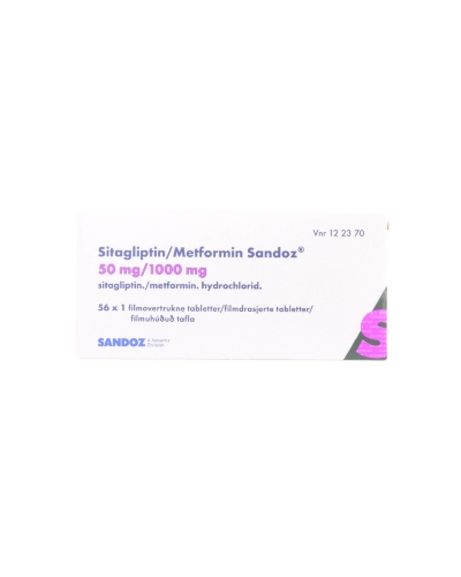 Sitaglipt/Met sand tab 50/1000 - Apotek 1