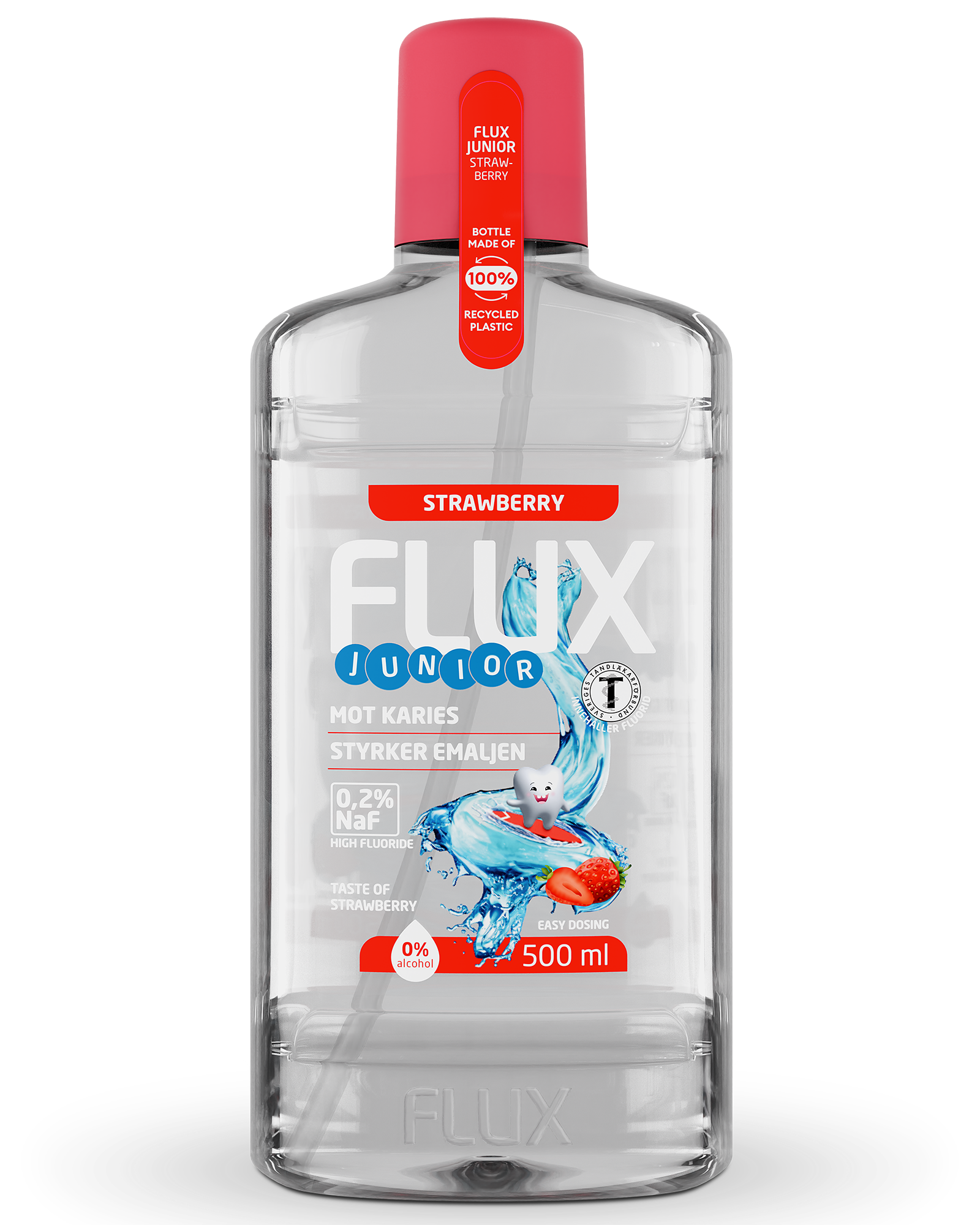 Junior Fluorskyll 0,2% Jordbær, 500 ml