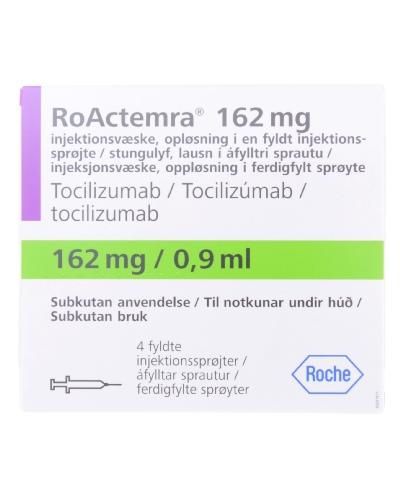 RoActemra 162 mg injeksjonsvæske, oppløsning i ferdigfylt sprøyte 4x0,9 ...
