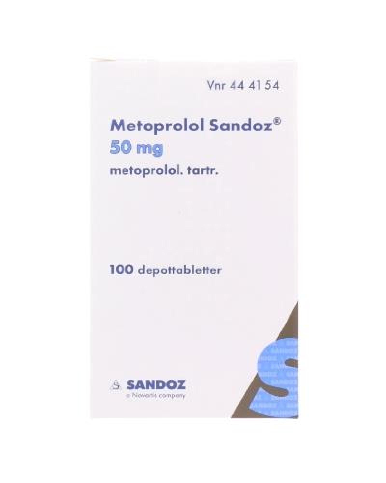 Metoprolol sandoz deptab 50mg 100 STK - Apotek 1