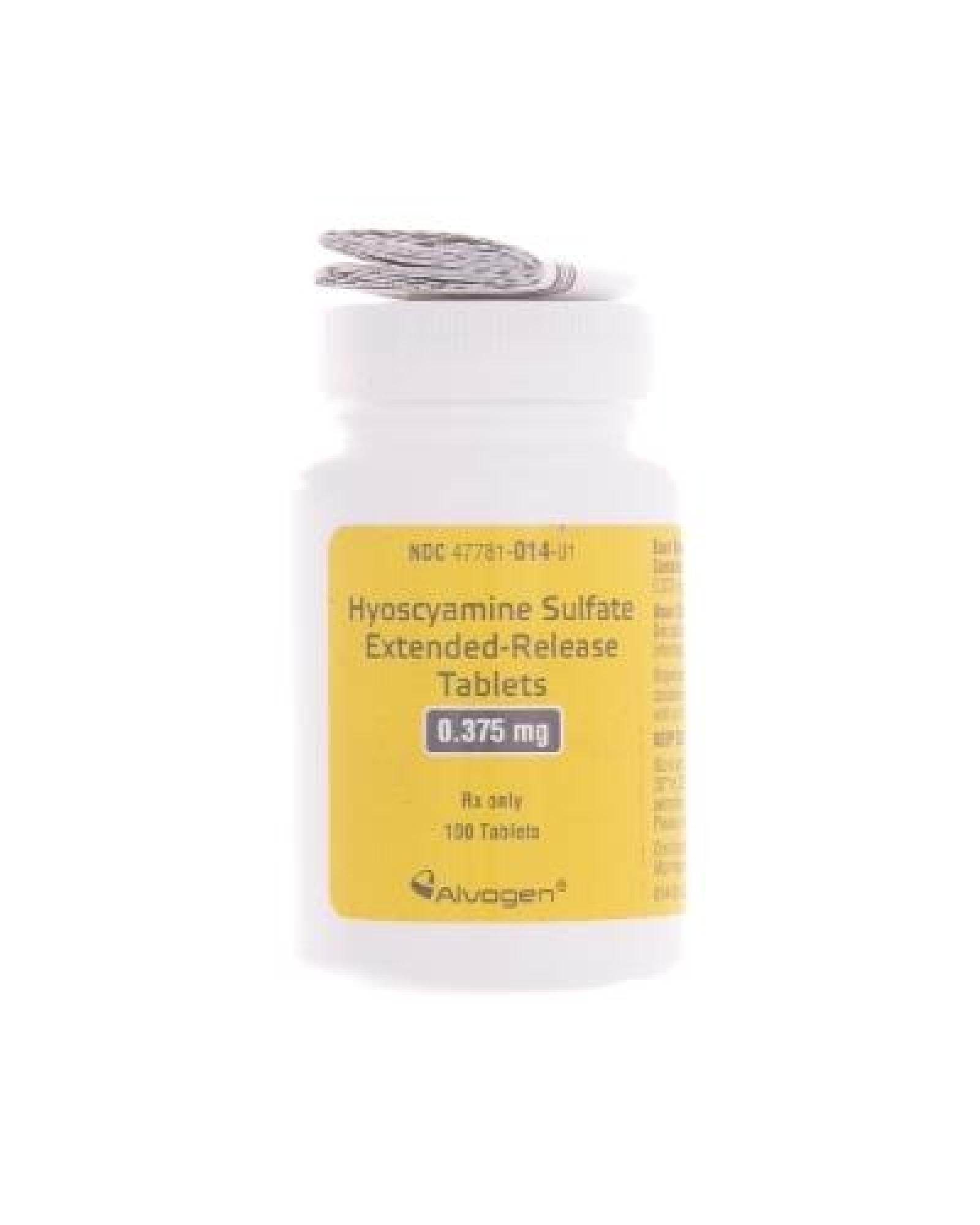 Hyoscyamine alvogen 0 375 mg depottabletter 100 stk apotek 1